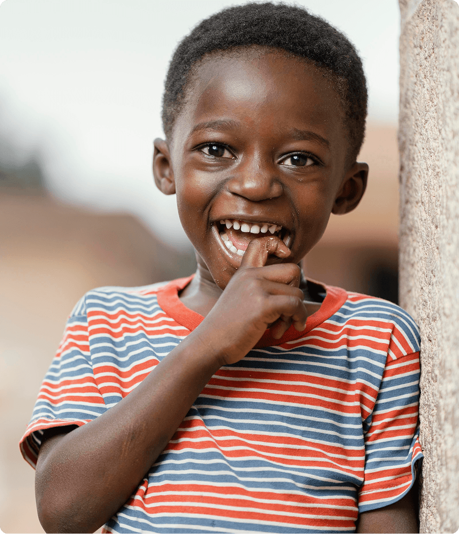 Joyful African children representing hope and potential